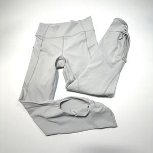 Fabletics PureLuxe Leggings Women's S Gray High Rise Pocket Stretch